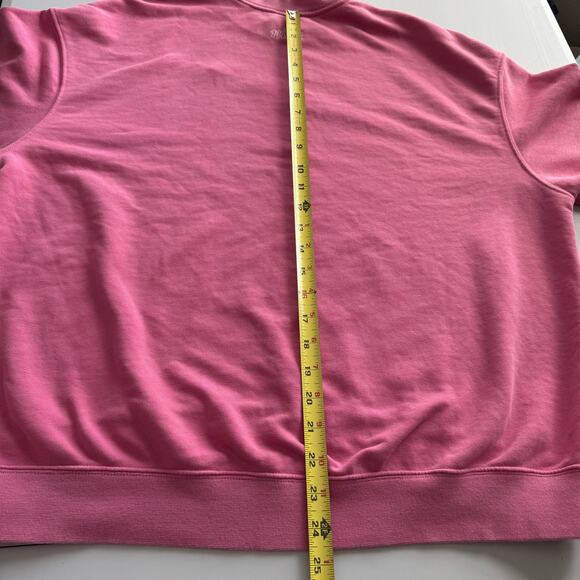 Nike Dri Fit Get Fit Swoosh Graphic Crewneck Pullover Sweatshirt Pink Women M - Picture 9 of 11